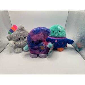 BumBumz CosmicBumz 4.5" Plush Set Meteor Matt Moon Miles UFO Una Jazwares NWT